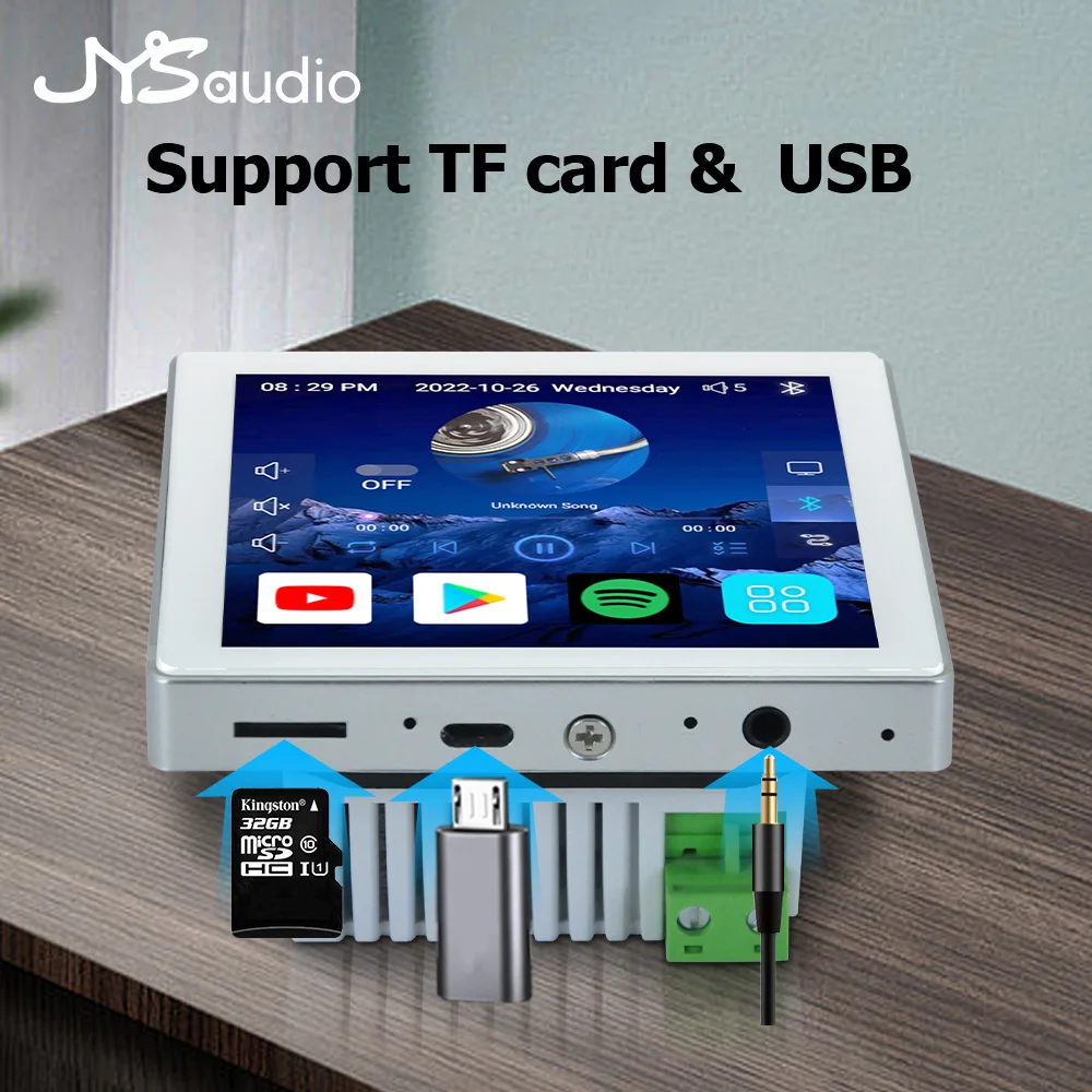 4 Inch Smart Alexa WiFi Wall Amplifier Audio Music Android 10.0 System Bluetooth Amp Home Theater HiFi Stereo For TV Projector - Image 3