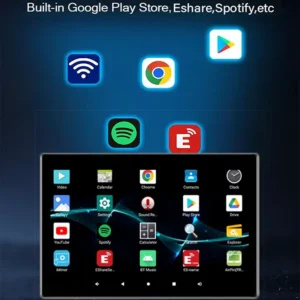 8-inch Android 11 system, 4+64GB home background music, stereo sound, WIFI, touch screen, Bluetooth, wall audio amplifier